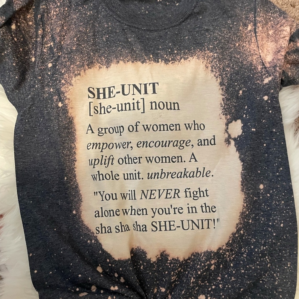 NWT size small She unit bleached T-shirt